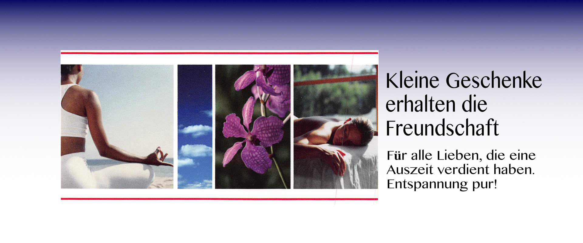 Gutscheine für Wellness und Massage als Geschenk